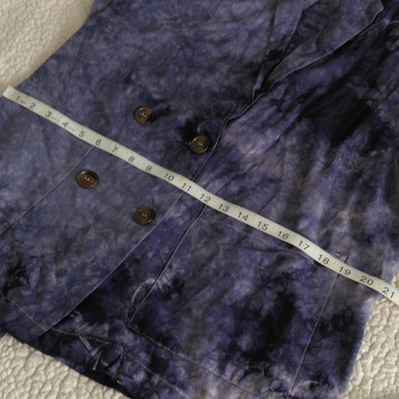 Amadi Medium Tie Dye Linen Blend Jacket - Picture 9 of 12